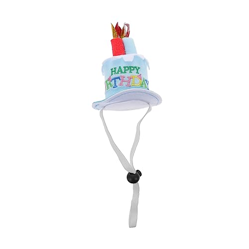 JOINPAYA Geburtstag Kopfbedeckung Neuheit Hut Geburtstag Stirnbänder Kopfbedeckung -geburtstagsmütze Kindergeburtstagsmützen Plüsch Geburtstagstorte Hut Geburtstagsparty-hut Stoff Blue von JOINPAYA