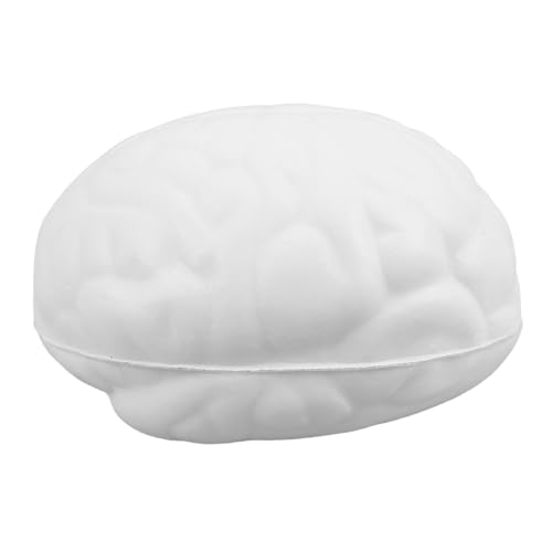 JOINPAYA Gehirndruckball Stressbälle Gehirn Squishy Stressball Stressball Lustiger Hand Stressball Stress Süß Squishy ​​Sensorische Emotionen Dehnbar Weiß von JOINPAYA