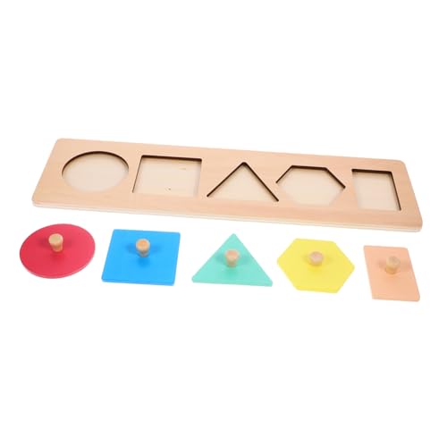 JOINPAYA Geometrische Tafeln Puzzle Sortierschalen Puzzlekleber Spielzeuge Formen Puzzle Sortierspielzeug Für Kleinkinder 2-4 Jahre Formsortierer Kindergeschenk Hölzern von JOINPAYA