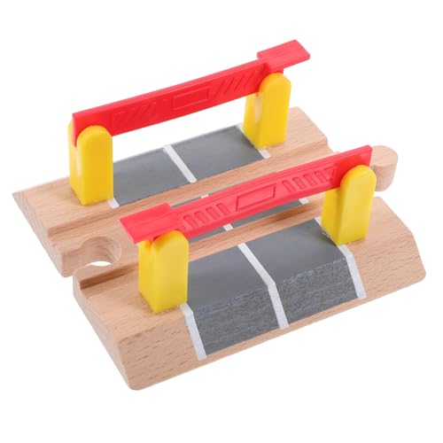 JOINPAYA Holz Kunststoff Eisenbahn Track Zubehör Lustige Zug Road Block Geländer Barriere Spielzeug von JOINPAYA