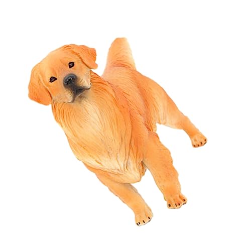 JOINPAYA Golden Retriever-Ornament für kinderspielzeug adventsgeschenke Fantasievolles Simulationshundedekore Tierförmige Modellverzierung Plastik Orange von JOINPAYA