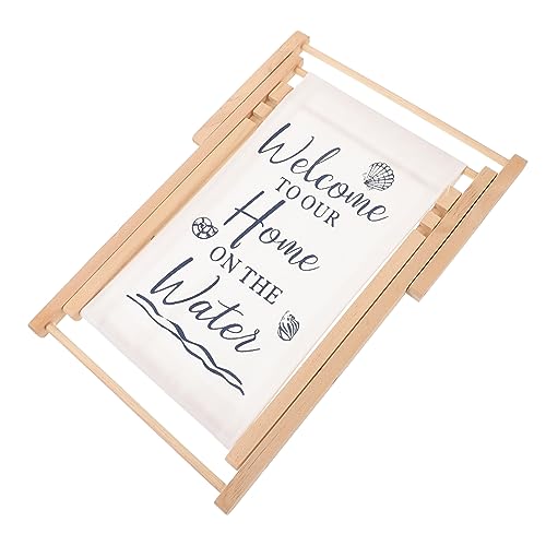 JOINPAYA Großes Mediterranes Holz Strandstuhl Modell mit Weißem Stoff und Dekorative Puppenhaus Figur Handgefertigte Tischdekoration für und Kinderzimmer von JOINPAYA