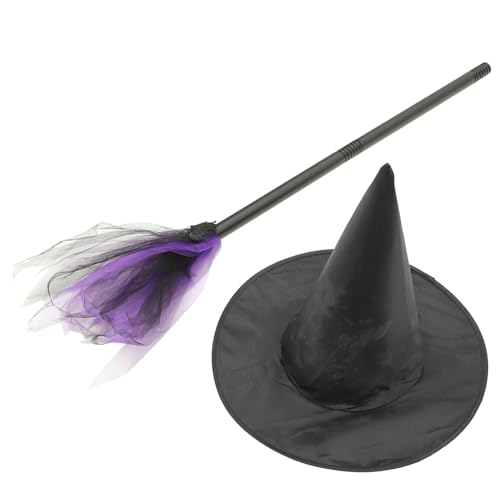 JOINPAYA Halloween Hexenhut und Besen Leichtes Abnehmbares Teiliges Cosplay Zubehör für Erwachsene und Jugendliche Vielseitig für Kostümparty Bühnenauftritt und Fotorequisite Tragbar mit JOINPAYA Halloween Hexenhut und Besen Leichtes Abnehmbares Teiliges Cosplay Zubehör für Erwachsene und Jugendliche Vielseitig für Kostümparty Bühnenauftritt und Fotorequisite Tragbar mit von JOINPAYA