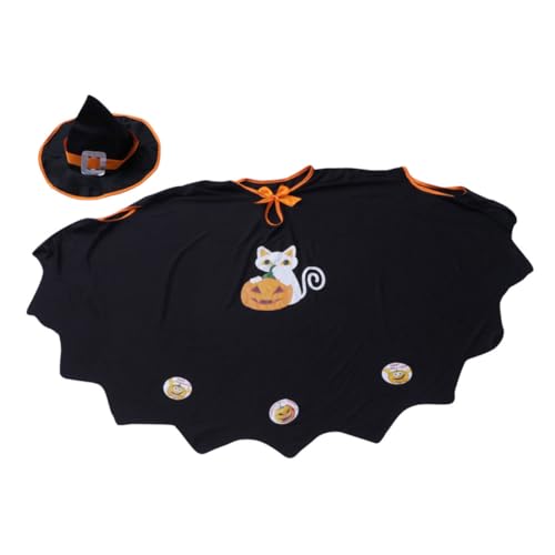 JOINPAYA Halloween Kostüm mit Kürbis Umhang und Zauberer Hut Cape für Bühnenauftritte und Party Geeignet für Mädchen und Jungen JOINPAYA Halloween Kostüm mit Kürbis Umhang und Zauberer Hut Cape für Bühnenauftritte und Party Geeignet für Mädchen und Jungen von JOINPAYA