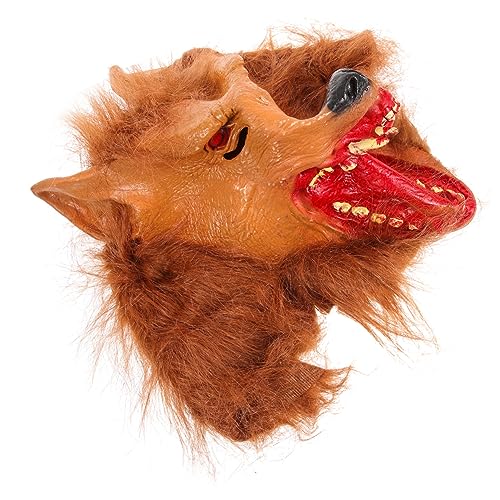 JOINPAYA Halloween Wolf Maske Lächelnder Dämon Halloween-hälfte Monster Halloween-maskenkostüm Cosplay-maske Wolfsmaske Halloween-party-maske Kreatur-maske Haustier Haube Maske Wolf Vinyl von JOINPAYA