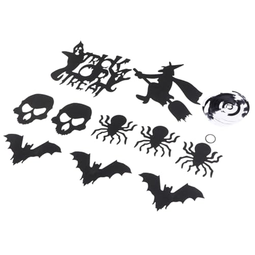 JOINPAYA Halloween-dekorationen Streamer Partyzubehör Halloween Top Hängend Partydekorationen Partywirbel Halloween-strudeldekorationen Wirbelt Luftschlangen Pvc Black von JOINPAYA