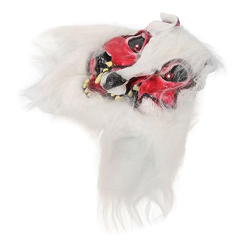 JOINPAYA Halloween-wolfskopfgesicht Wolf Kostüm Masken Halloween-party-requisiten Ballwölfe-maske Maskerade Weibliche Maske Tier-horror-maske Cosplay-maske Volles Gesicht Faserwolle von JOINPAYA