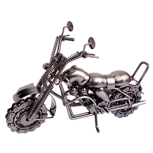 JOINPAYA Handwerk Großes Motorradmodell Kreative Moderne Ornamente Für Die Wohnkultur Silbergrau von JOINPAYA