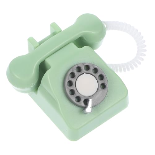 JOINPAYA Hellgrüne Puppenhaus Ornamente Pp Mini Miniatur Telefon Kleine Telefonstatue von JOINPAYA