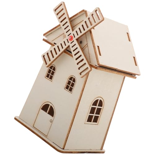 JOINPAYA Solar-windmühlenhaus-bausatz Unvollendetes Kinderspielzeug Requisite Bildungsmodell Holzhandwerk JOINPAYA Solar-windmühlenhaus-bausatz Unvollendetes Kinderspielzeug Requisite Bildungsmodell Holzhandwerk von JOINPAYA