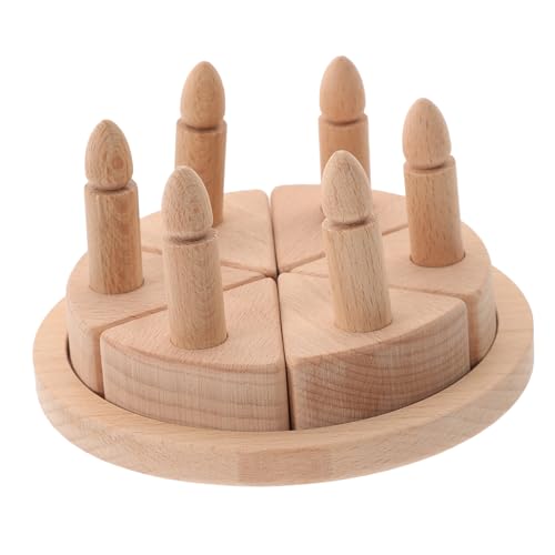JOINPAYA Holz Geburtstagskuchen Dekoration Kinderfreundlich Handgefertigt Sicheres Holzmaterial Fördert Feinmotorik und Kreativität Küchenrollenspiel Zubehör für Jungen und Mädchen JOINPAYA Holz Geburtstagskuchen Dekoration Kinderfreundlich Handgefertigt Sicheres Holzmaterial Fördert Feinmotorik und Kreativität Küchenrollenspiel Zubehör für Jungen und Mädchen von JOINPAYA