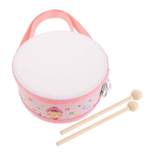 JOINPAYA Holz-Handtrommel für Verstellbarem Gurt und Schlägeln Doppelseitiges Orff-Percussion-Instrument Sensorisches Lernspielzeug für Kleinkinder Jungen Mädchen von JOINPAYA