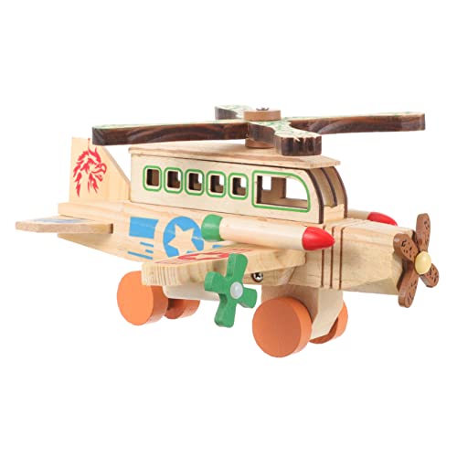 JOINPAYA Holz Hubschrauber Für Militärisches Modell Aus Hochwertigem Holz Farbenfroh Und Sicher Für Dekoration von JOINPAYA