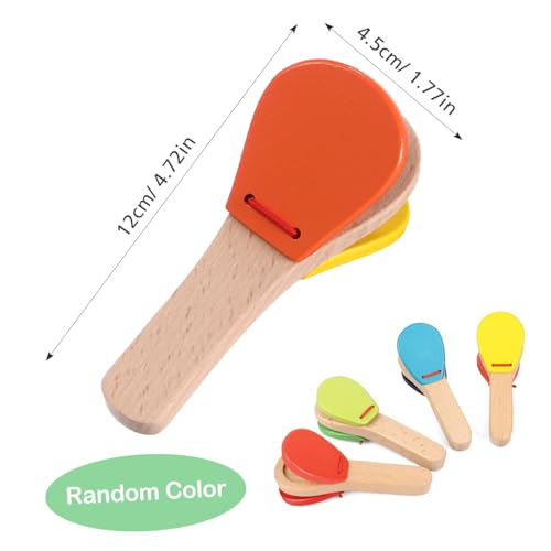 JOINPAYA Holz Kastagnetten Clapper Musikinstrument Pädagogisches Babyspielzeug Finger Castanet für Frühe Langlebig Farblich Sortiert Fördert Hand Auge Koordination und JOINPAYA Holz Kastagnetten Clapper Musikinstrument Pädagogisches Babyspielzeug Finger Castanet für Frühe Langlebig Farblich Sortiert Fördert Hand Auge Koordination und von JOINPAYA