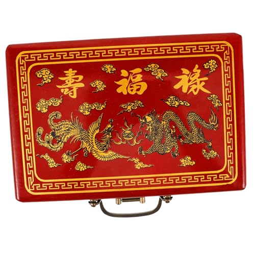 JOINPAYA Holz Mahjong Aufbewahrungsbox mit Praktischem Griff Rechteckige Vintage Geschenkbox aus Holz mit Schnalle Große Kapazität Vielseitig Verwendbar für Mahjong Geschenke und Sammler JOINPAYA Holz Mahjong Aufbewahrungsbox mit Praktischem Griff Rechteckige Vintage Geschenkbox aus Holz mit Schnalle Große Kapazität Vielseitig Verwendbar für Mahjong Geschenke und Sammler von JOINPAYA