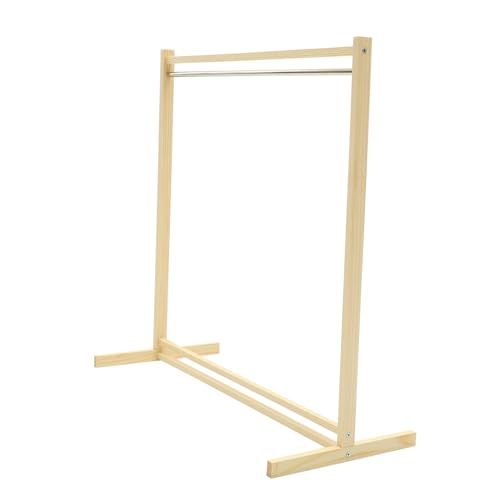 JOINPAYA Holz Puppen Kleiderständer Mit Regal Für Babypuppensachen Puppenkleidung Aufhängen Und Organisieren Praktisches Aufbewahrungssystem Für Kinderzimmer von JOINPAYA