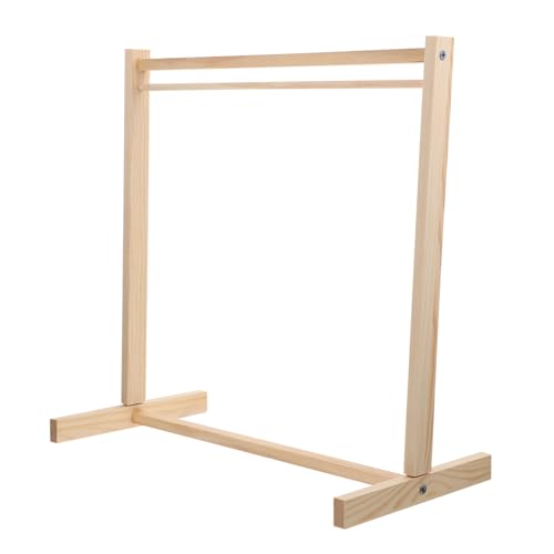 JOINPAYA Holzkleiderständer Puppen Stabiles Einlagiges Holzgestell mit Abgerundeten Ecken Puppenkleiderbügel für Puppenkleidung Kreatives Aufbewahrungssystem für Kinderzimmer von JOINPAYA
