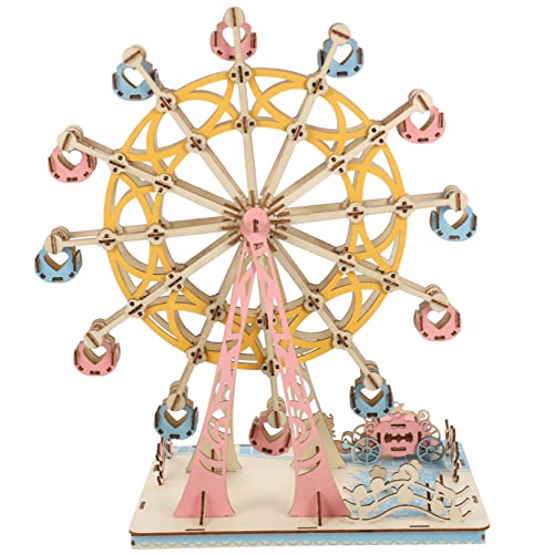 JOINPAYA Holzpuzzle Riesenrad Bausatz aus Naturholz DIY Modell für Erwachsene und Handgefertigtes Hand Auge Koordination Dekoratives Lernspielzeug von JOINPAYA