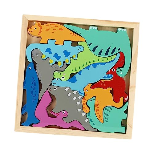 JOINPAYA Holzpuzzle für Kleinkinder 1-3 Puzzle rätselbuch Dinosaur zabawki stymulujące rozwój Kleinkinderspielzeug aus Holz Kleinkindpuzzle für den Haushalt von JOINPAYA