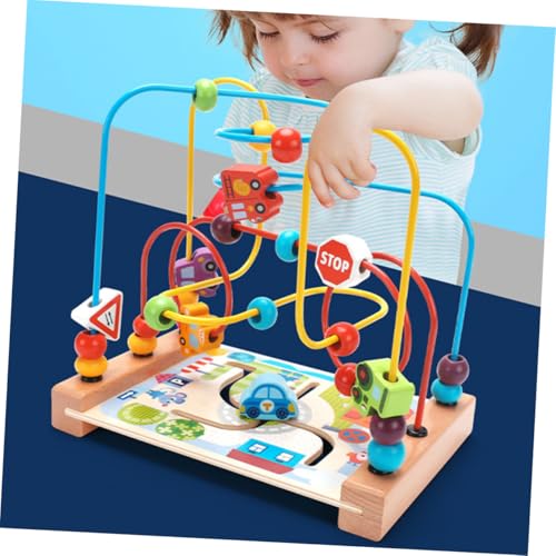 JOINPAYA Holzspielzeug Bead Maze Lernspielzeug mit Bunten Perlen Fördert Feinmotorik Hand Auge koordination und Kognitive Entwicklung für Kleinkinder Pädagogisches Intelligenzspielzeug von JOINPAYA