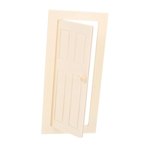 JOINPAYA Holztürminiaturen bastelset basteln für bastelzeug für bastelsets für bastelmaterial für künstliches Türmodell Mini-Hausdekoration Minitür Beige von JOINPAYA