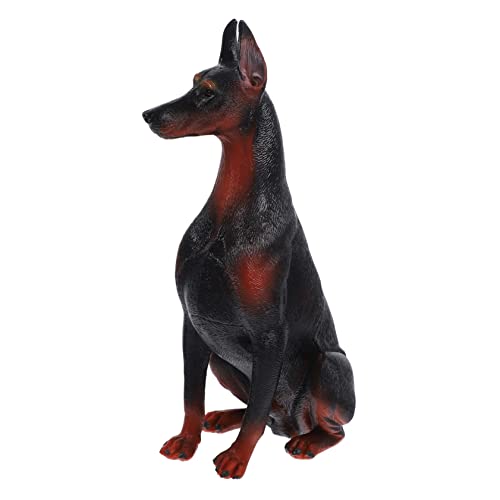 JOINPAYA Hundeskulptur Kunststoff Schwarz Realistische Hundefigur Simulation Hundefigur Kleine Hundedekoration von JOINPAYA