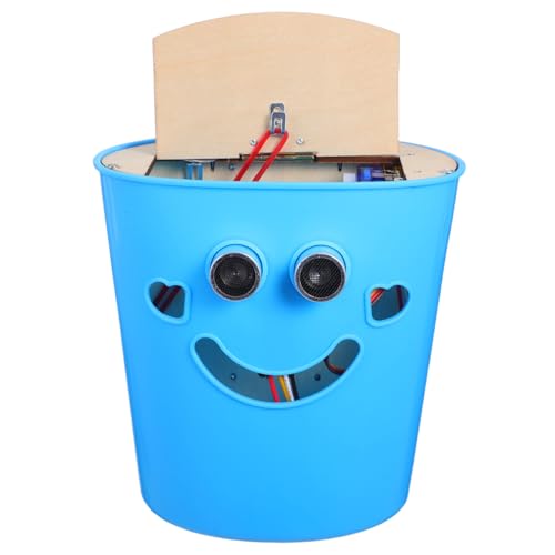 JOINPAYA Intelligenter Sensor-Mülleimer Vorbau-Sets für Konstruktionsspielzeug für Science-Fair-Projekt-Kit intelligenter abfallbehälter Kinderspielzeug Plastik Blau von JOINPAYA