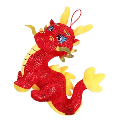 JOINPAYA Jahr Der Drachen-Maskottchen-Puppe Spielzeuge Puppen Tiere Kinderspielzeug Plüschtier Plüsch-drachenspielzeug Jahresdrache Stofftier Pp Baumwolle von JOINPAYA