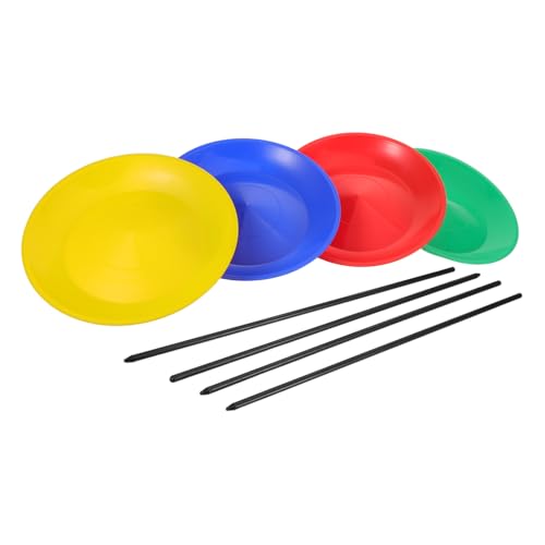 JOINPAYA Jonglier Set Teilig Spinnende Jonglierplatten mit Sticks Bunte Zirkus Drehteller für Aufführungen und Geschicklichkeitsspielzeug von JOINPAYA