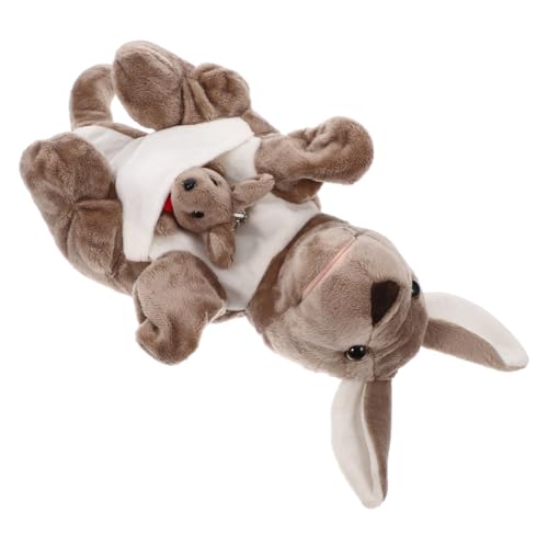 JOINPAYA Handpuppe Für Kinder Känguru Handpuppe Aus Üsch Interaktive Tierhandpuppe Für Geschichtenerzählen Und Eltern Kind Spiele Mit Rotem Halstuch Ideales Für Und Vorschüler Interaktives Spielzeug von JOINPAYA
