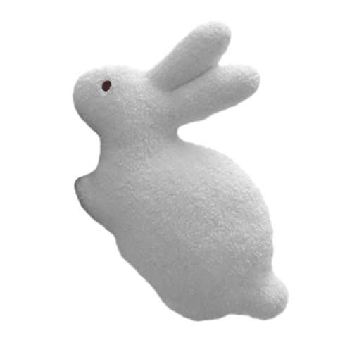 JOINPAYA Kaninchenpuppen Kinderspielzeug Das Tier Stoffhasenspielzeug Für Babys Babykissen Kinderkissen Babypuppen Tiere Simulation Tierpuppen Plüschtier Weiß Faux Sherpa von JOINPAYA