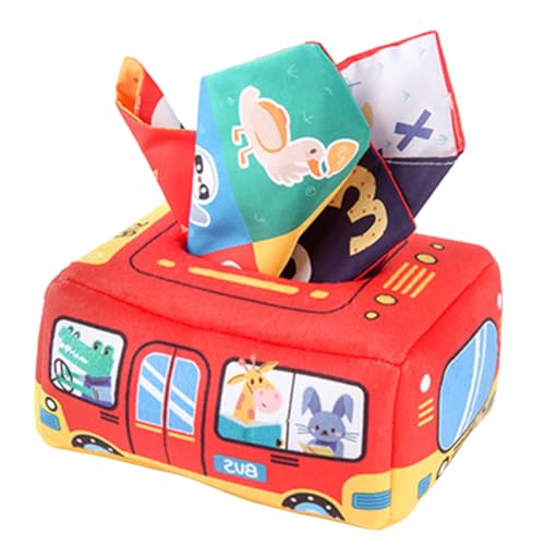 JOINPAYA Kasten Nicht Schlechte Taschentuch Box -lernspielzeug Sinnesspielzeug Für Kleinkinder Fingerspielzeug Handtrainer Für Kleinkinder Aufklärungsspielzeug Für Babys Rot Stoff von JOINPAYA