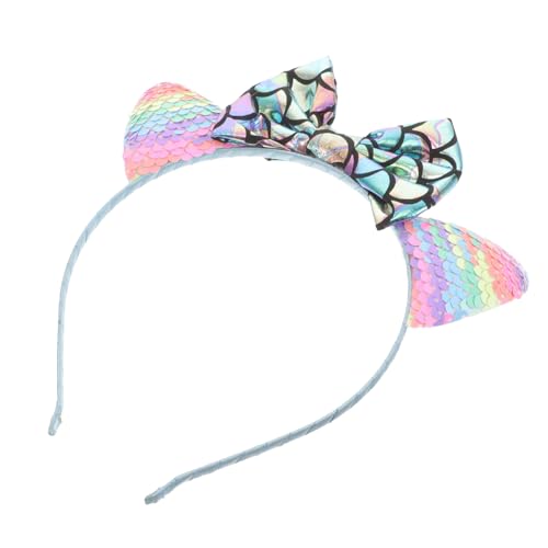 JOINPAYA Katzenohren-party-stirnband in Farbe Meerjungfrau Stirnbänder Mädchen Aufdecken Stirnbänder Für Mädchen Bandanas Für Frauen Mädchen Stirnbänder Bogen Katzendekor Stoff von JOINPAYA
