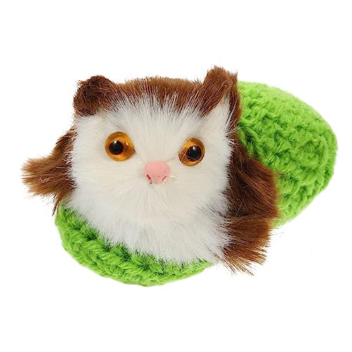 JOINPAYA Katzenschmuck Figur Ausgestopft Für Realistisch Drinnen Tiere Plüsch Hintergrundversorgung Katzenartiges Simulation Kat Katze Selber Machen Garn Green JOINPAYA Katzenschmuck Figur Ausgestopft Für Realistisch Drinnen Tiere Plüsch Hintergrundversorgung Katzenartiges Simulation Kat Katze Selber Machen Garn Green von JOINPAYA