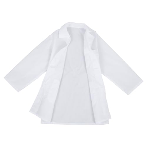JOINPAYA Kinder Doctor Lab Coats Kostüm Langarm Weißer Labormantel Für Kinder Für Schulrollenspiele Halloween Cosplay Und Wissenschaftsexperimente von JOINPAYA