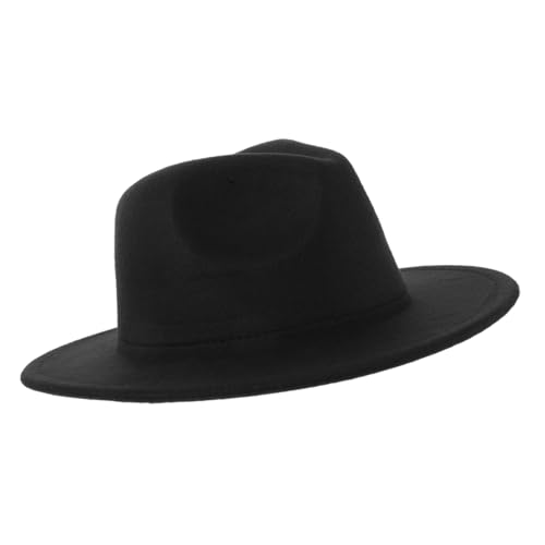 JOINPAYA Kinderhut Fedorahüte für Kappe Fischerhut für Mädchen Kindermütze Mädchen Hüte Kinderkleidung Hut Wollstoff Hut Partydekorationen Kinderbühnenaufführung Cap Wolle Black von JOINPAYA