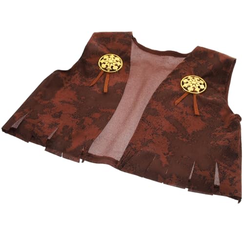JOINPAYA Kleidung für die Party Halloween Costume Halloween Kleidung Halloween Klamotten faschingskostüme kinderkleidung Coole Weste für Kinderweste Zubehör Gestrick Brown von JOINPAYA