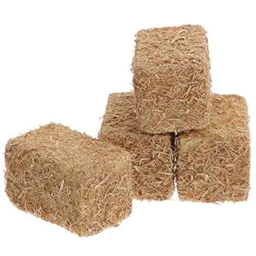 JOINPAYA 4stücke Miniatur Heuballen Kunststoffe Strohballen Dekoration Für Landhausstil DIY Zubehör Für Hochzeiten Und Herbstliche Anlässe Langlebig Und Sicher 2X2X3Cm, 4Er Set von JOINPAYA