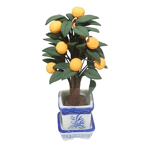 JOINPAYA Kleine Topfpflanze Mini Baum Topf Mini Baum Zubehör Keramik Bonsai Ornament Miniatur Orangenbaum Figuren JOINPAYA Kleine Topfpflanze Mini Baum Topf Mini Baum Zubehör Keramik Bonsai Ornament Miniatur Orangenbaum Figuren von JOINPAYA