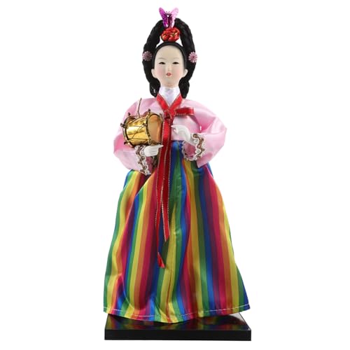 JOINPAYA Koreanische Handgemachte Puppe Tischpuppe Alte Puppe Koreanische Puppenverzierung Tischplatte Koreanische Puppe Koreanische Puppendekoration Desktop-Ornament Zarte Puppe Stoff von JOINPAYA