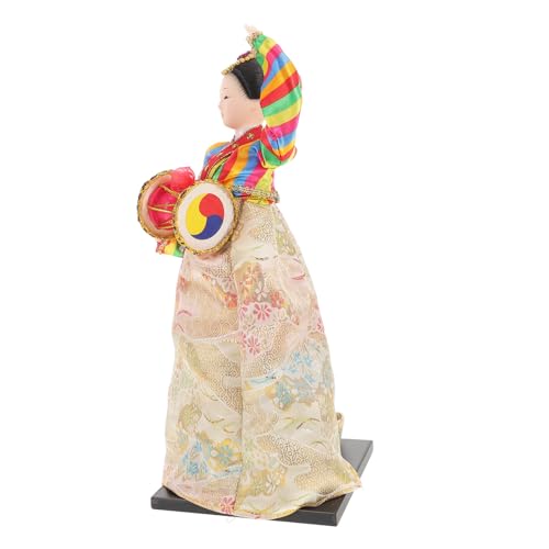 JOINPAYA Koreanische handgemachte Puppe Asiatische Puppenfiguren Handgemachte Puppen Einzigartige Puppenfiguren Kollektor Die koreanische Hanbok-Puppe koreanische Puppe Seidentuch von JOINPAYA