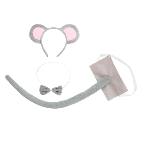 JOINPAYA Kostüm Set mit Teiligem Haarreif Schleife und Filzschwanz Weiches Party Accessoire für Damen für Halloween Rollenspiele und Kostümpartys von JOINPAYA