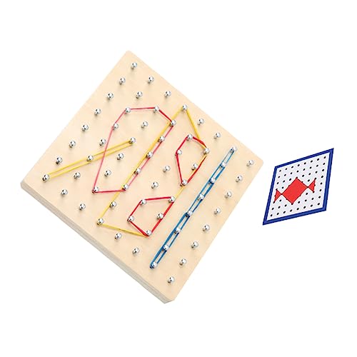 JOINPAYA Kreative Nagelbrett Werkzeuge Für Puzzlebrett Kinderspielzeug Kinderwerkzeuge Kreatives Geoboard Nagelbrettplatte Stecktafel Mathematik Lernwerkzeug Geometrie von JOINPAYA