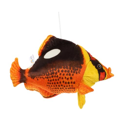 JOINPAYA Kuschelfisch Plüschspielzeug Süßes Gefülltes Tier Für Perfektes Für Dekoration Und Hautfreundlich Für Kleine Hände Orangefarben von JOINPAYA