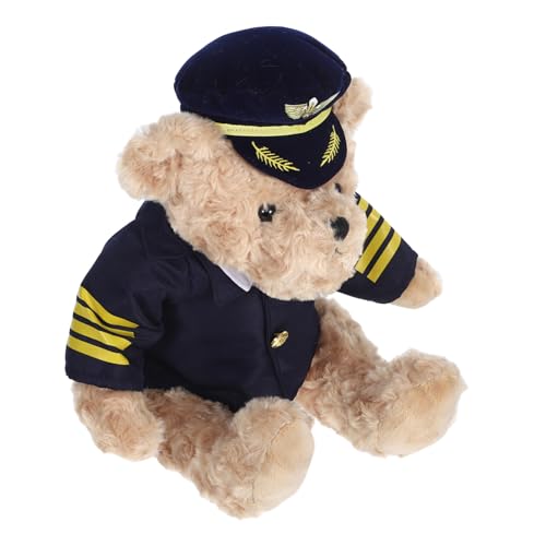 JOINPAYA Kuscheltier Pilotbär aus Plüsch Süßes Stofftier mit Captain Outfit für Hochzeiten Geburtstage und Festliche Anlässe Perfektes für Jung JOINPAYA Kuscheltier Pilotbär aus Plüsch Süßes Stofftier mit Captain Outfit für Hochzeiten Geburtstage und Festliche Anlässe Perfektes für Jung von JOINPAYA