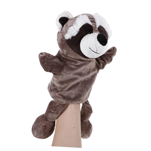 JOINPAYA Kuschelweiche Tierhandpuppe Waschbär Plüsch Handspielzeug Interaktives Erzählspielzeug für Eltern Junge Mädchen Bindung Sprachförderung Geschenkidee von JOINPAYA