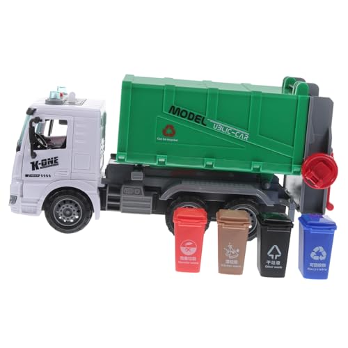 JOINPAYA LKW für Müllentsorgung für kinderspielzeug hühner spielzeugautos einsatzfahrzeuge Müllwagen Bildungsspielzeug Jungenspielzeug Plastik Green von JOINPAYA