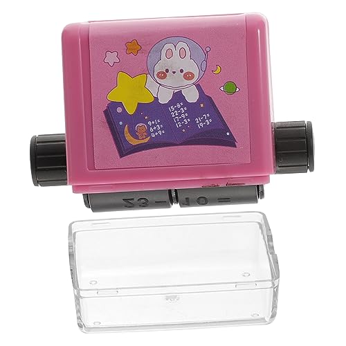 JOINPAYA Lehrerstempel Roller-Mathe-Stempel Lernstempel Mathe-Rolle Math Roller Stamp matheroller Stempel Additions- und Subtraktionswalzenstempel verschleißfester Studentenstempel Plastik von JOINPAYA