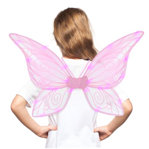 JOINPAYA Leuchtende Schmetterlingsflügel für Damen Kostümzubehör für Cosplay Festivals und Bühnenaufführungen für Kostümpartys und Halloween mit Bequemem Tragegefühl und Lichteffekt JOINPAYA Leuchtende Schmetterlingsflügel für Damen Kostümzubehör für Cosplay Festivals und Bühnenaufführungen für Kostümpartys und Halloween mit Bequemem Tragegefühl und Lichteffekt von JOINPAYA