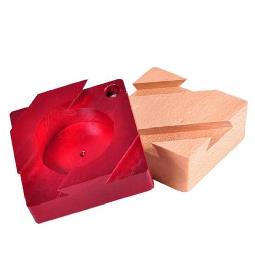 JOINPAYA Lu-ban-Puzzle-Ball Iq-Puzzle Hölzern Rot von JOINPAYA